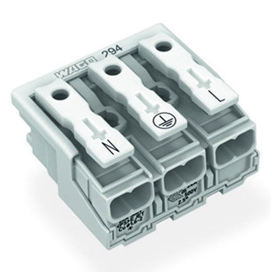 Κλέμα Σύνδεσης Αγωγών Wago 3 Θέσεων 0.5-2.5 Mm² 294-4013