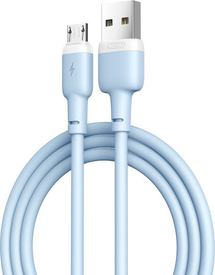 XO Regular USB 2.0 to micro USB Cable Μπλε 1m NB208MicroBlue 1τμχ
