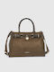 Gestrickte Damenhandtasche Handtasche Schulter Crossbody Khaki