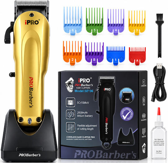Professionelle Wiederaufladbare Haarschneidemaschine Gold