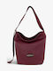 Damen Schultertasche Burgundisch