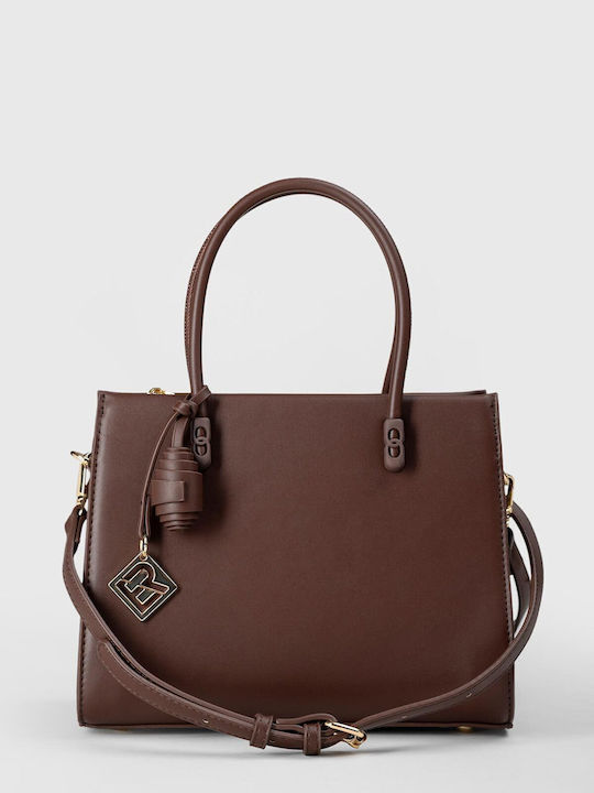 Damen Satchel Tasche Braun