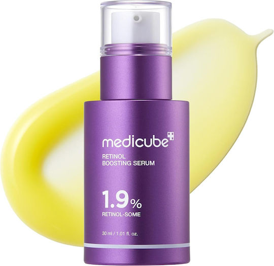 Medicube Retinol NMN Boosting Успокояващ и Противостареещ Серум за Лице с Ретинол и Пептиди за Блясък и Стягане на Кожата 30ml