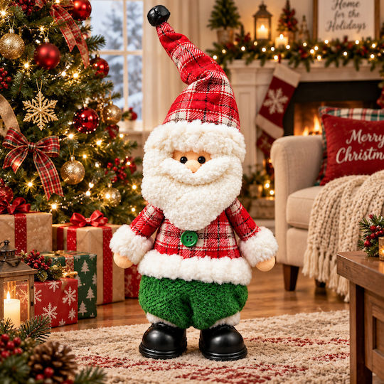 Dekorativer Stoff-Weihnachtsmann 45cm