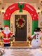 Beleuchteter Dekorativer Aufblasbarer Weihnachtsmann 244x182x78cm
