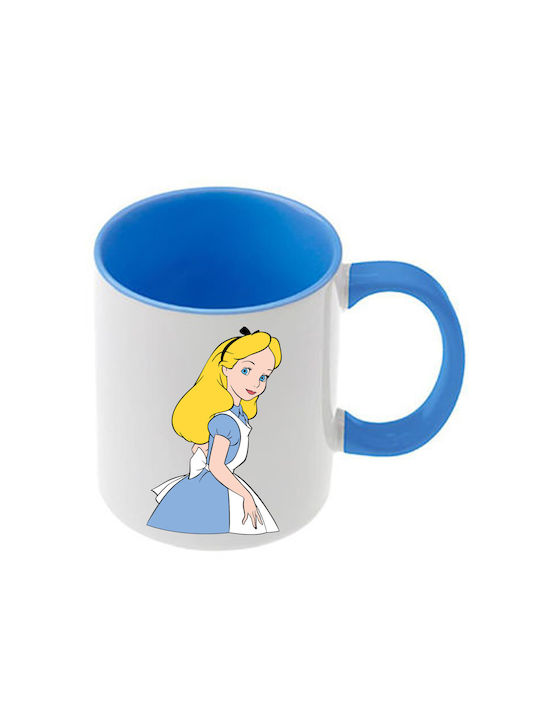 Alice Blaue Tasse Mit Griff Innen
