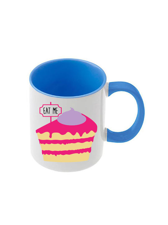 Alice Blaue Tasse Mit Griff Innen