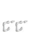 Earrings Links Steel Silver Plated 03x03-00152