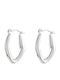 Earrings Links Steel Silver Plated Hoops 03x03-00153
