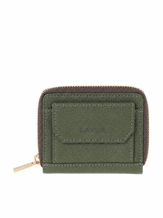 Lavor Small Leather Women's Wallet with RFID Green