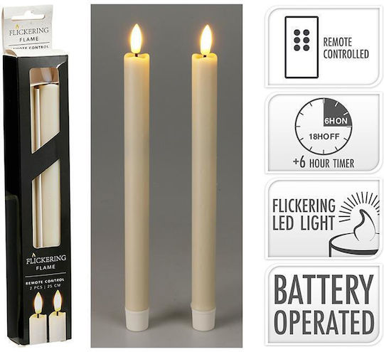 Zaros Decorative Lighting LED Wax Candle 2pcs