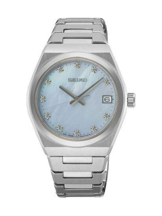 Ladies Women's Battery Watch with Silver Steel Bracelet