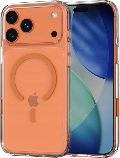 Handyhülle iPhone 18 Pro Max 17 Pro Max Spacecase Klare Magsafe Hart Transparent Magsafe Orange 5905719144203
