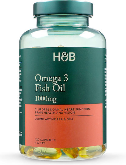 Holland & Barrett Омега 3 Рибено масло 1000mg 120 Капсули