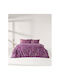 Kentia Super-Double Bed Sheet Set 240x270cm Mauve-Old Rose (4 Pieces)