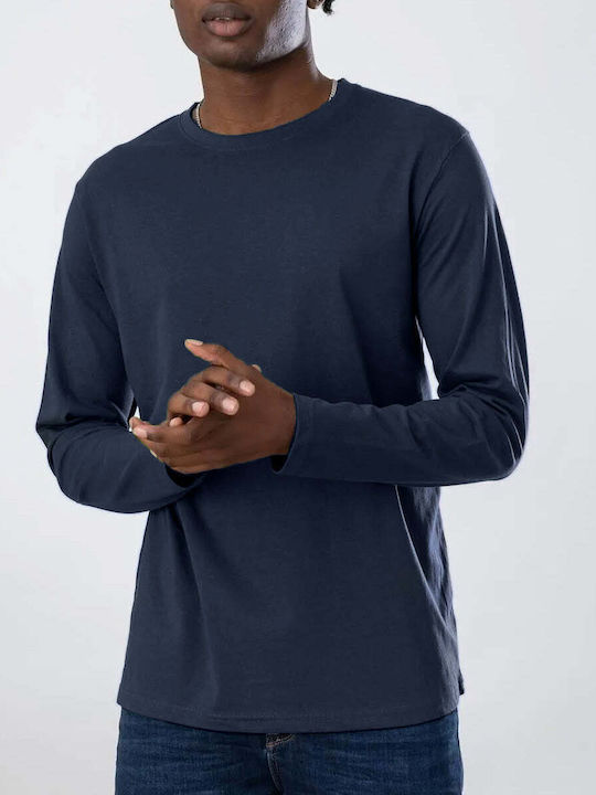 Ansin Long Sleeve Blue Blouse