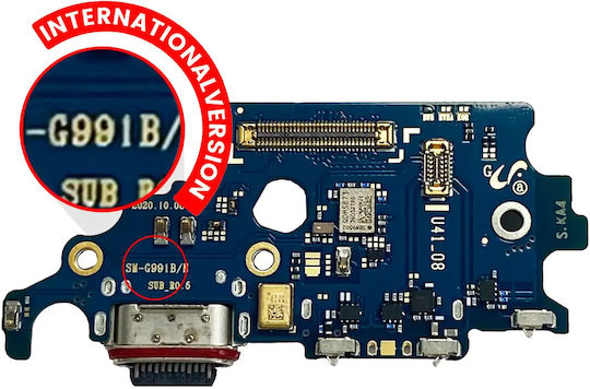 Charging Port Board Sim Card Reader Samsung Galaxy S21 5g G991b International Version Premium
