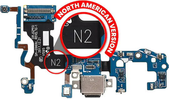 Charging Port Flex Cable Samsung Galaxy S9 G960u Us Version Service Pack