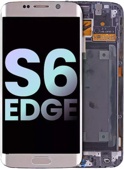 Oled Assembly Frame Samsung Galaxy S6 Edge Cdma Verizon Sprint Service Pack Gold