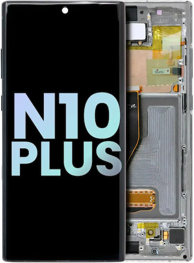 Oled Montage Rahmen Samsung Galaxy Note 10+ 5G Service Pack Aura Glow Silber