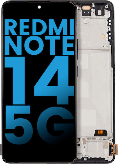 Lcd Assembly Frame Xiaomi Redmi Note 14 5g Aftermarket Incell Midnight Black