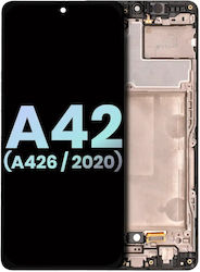 Ansamblu OLED cu ramă Samsung Galaxy A42 5G A426 2020 Service Pack Prism Dot Negru Ansamblu OLED cu ramă Samsung Galaxy A42 5G A426 2020 Service Pack Prism Dot Negru