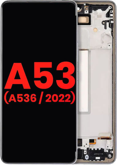 Oled Assembly Frame Samsung Galaxy A53 5g A536 2022 6.36" Aftermarket Plus Black