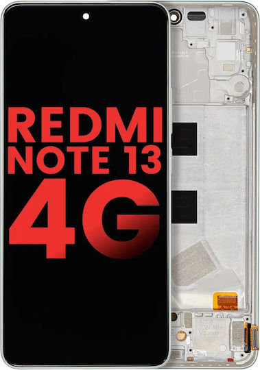 OLED Ersatzbildschirm mit Rahmen Xiaomi Redmi Note 13 4G Nachbau Plus Mintgrün