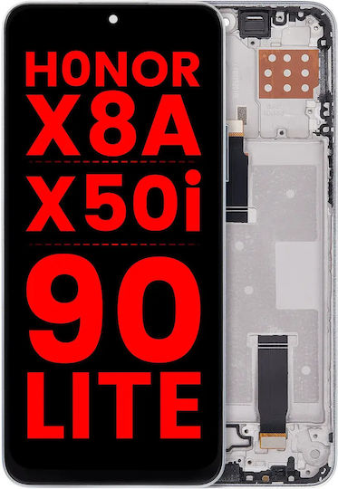 Lcd Assembly Frame Honor X8a X50i 90 Lite Aftermarket Plus Titanium Silver