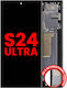OLED Асембли Рамка Samsung Galaxy S24 Ultra US & International Version Aftermarket Plus Titanium Черен