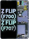 Inner Oled Assembly mit Rahmen Samsung Galaxy Z Flip 4g F700 Service Pack Spiegel Lila