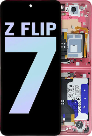 Inner Oled Assembly Frame Samsung Galaxy Z Flip 7 5g Us & International Service Pack Coral Red