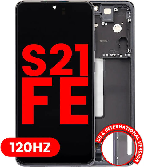 OLED комплект рамка Samsung Galaxy S21 FE 5G US и International Version Aftermarket Plus 120Hz графитен