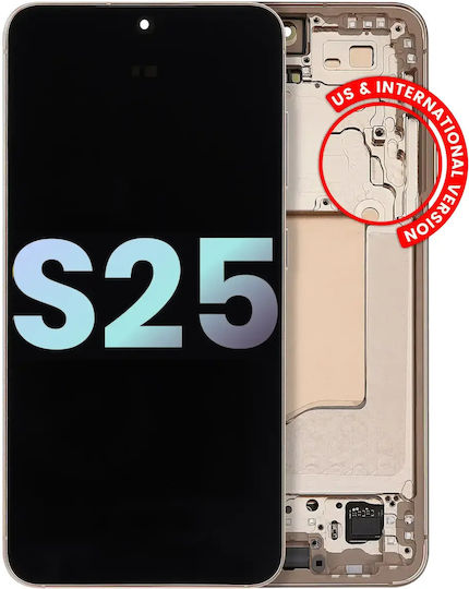 OLED Асембли Рамка Samsung Galaxy S25 5g Us & International Service Pack Розово Злато