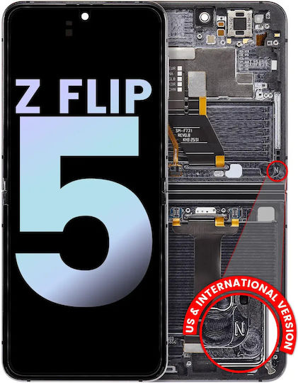 Inner Oled Assembly Frame Samsung Galaxy Z Flip 5 5g Us & International Service Pack Graphite
