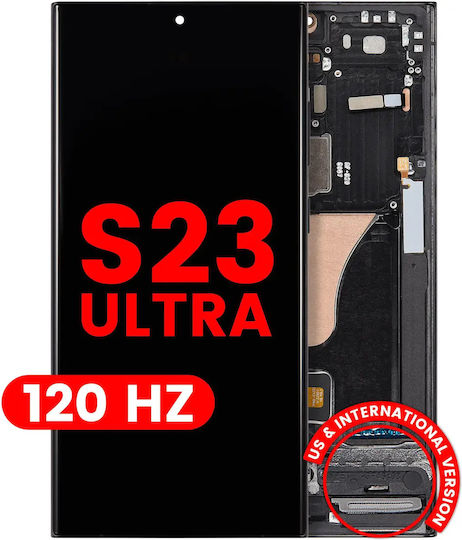 Oled Assembly Frame Samsung Galaxy S23 Ultra Us & International Aftermarket Plus 120hz Graphite
