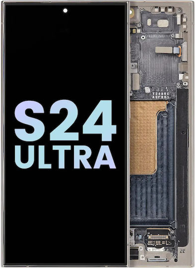 Oled Assembly Frame Samsung Galaxy S24 Ultra Service Pack Titanium Gray