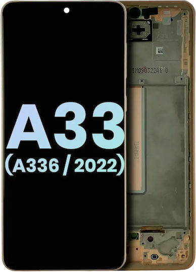 Oled Assembly Frame Samsung Galaxy A33 5g A336 2022 Service Pack Peach