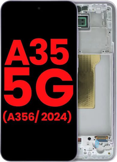 Asamblare OLED cu ramă Samsung Galaxy A35 5G A356 2024 Aftermarket Plus Liliac