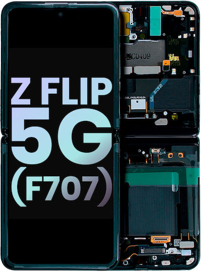 Inner Oled Assembly Frame Samsung Galaxy Z Flip 5g F707 Service Pack Mystic Gray