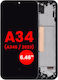 Oled Assembly Frame Samsung Galaxy A34 5g A346 2023 6.46" Aftermarket Plus Graphite