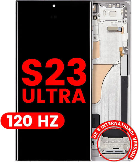 Oled Assembly Frame Samsung Galaxy S23 Ultra Us & International Aftermarket Plus 120hz Sky Blue