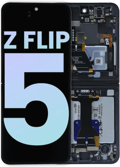 Вътрешен OLED модул с рамка Samsung Galaxy Z Flip 5 5G US и International Service Pack Сив