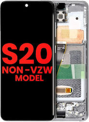 Oled Assembly Frame Samsung Galaxy S20 5g Non-verizon 5g Uw Frame Aftermarket Plus Cloud White