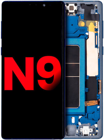 Oled ansamblu cu ramă Samsung Galaxy Note 9 aftermarket plus albastru ocean