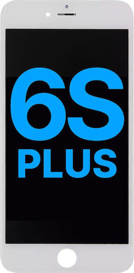 LCD сглобка стоманена плоча iPhone 6s Plus aftermarket AQ7 бял