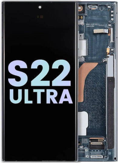 OLED Ersatzbildschirmrahmen Samsung Galaxy S22 Ultra 5G Service Pack Grüne
