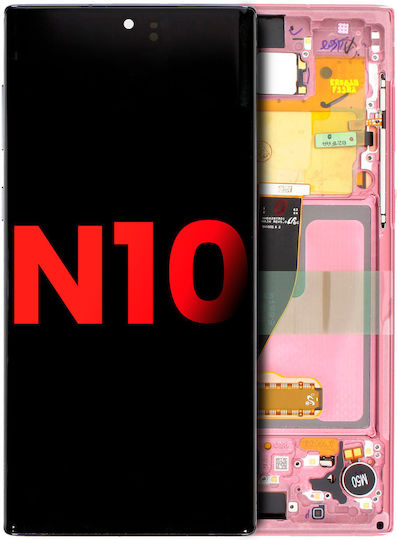 Oled Assembly Frame Samsung Galaxy Note 10 Aftermarket Plus Aura Pink