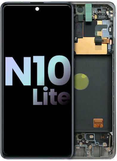 Oled Asamblare cu ramă Samsung Galaxy Note 10 Lite Service Pack Aura Glow Argintiu