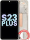 OLED Ersatzbildschirmrahmen Samsung Galaxy S23 Plus 5G US & International Service Pack Creme